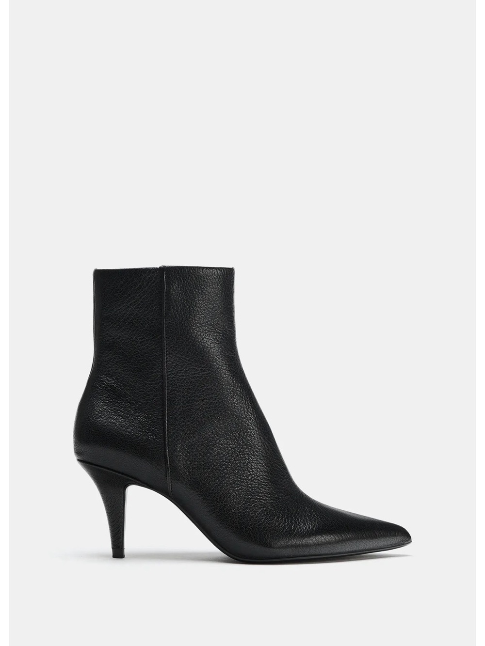 Zara Leather Heeled Ankle Boots